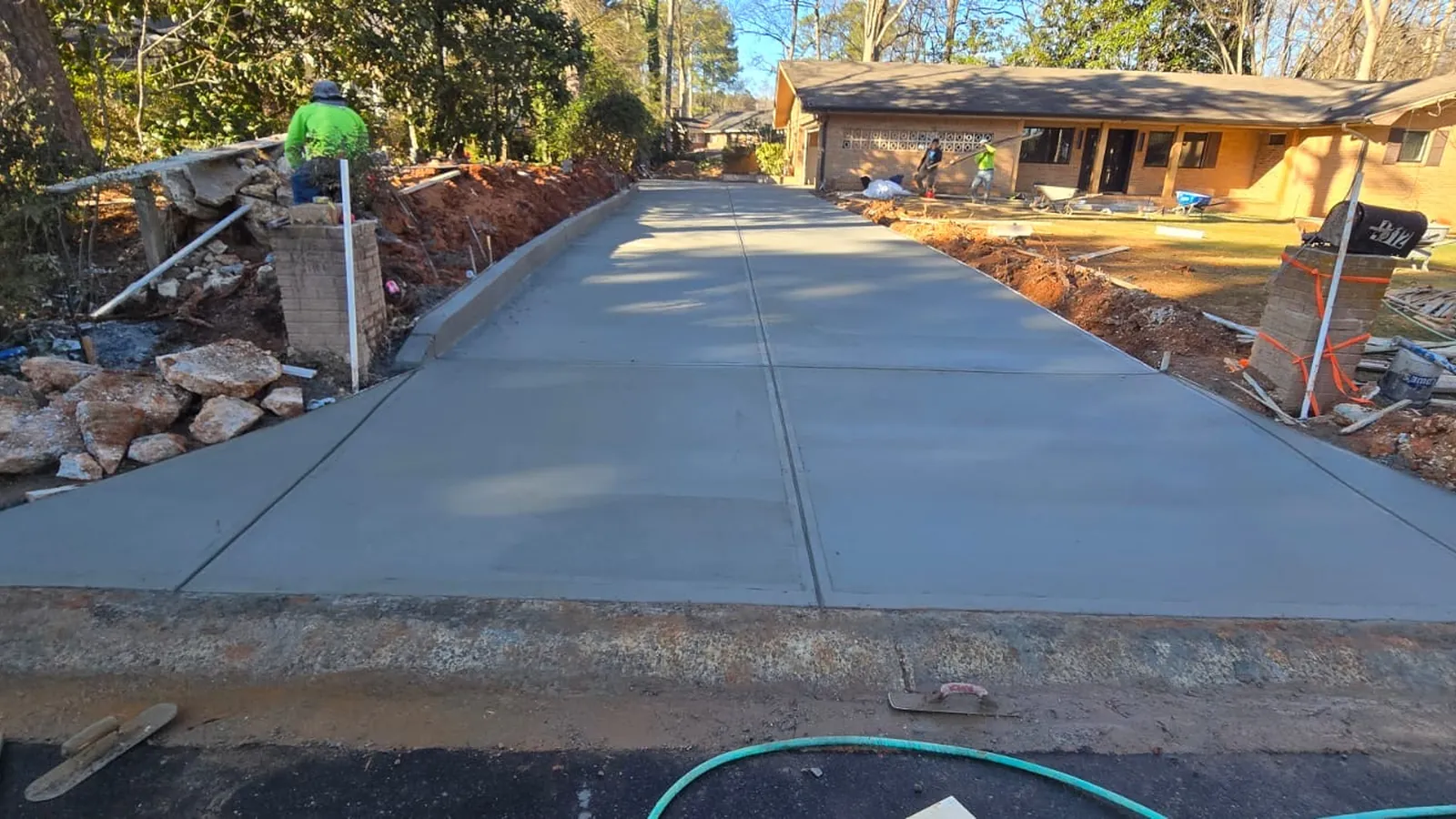 Concrete driveway work by Premier Contractor Leads LLC in Lawrenceville GA